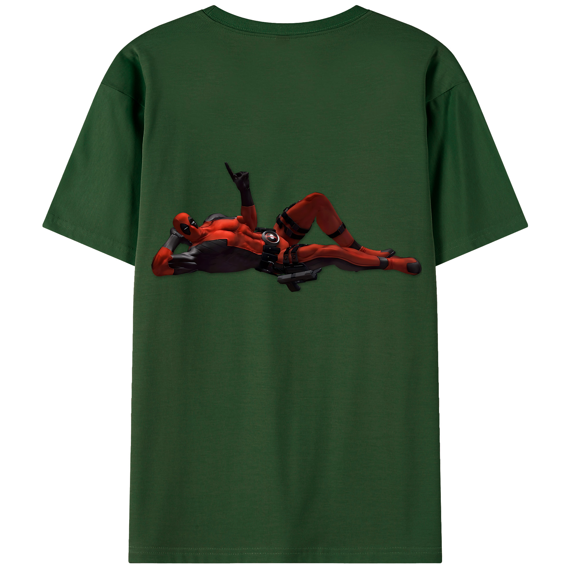 （画像用） Deadpool デッドプール 綿100％半袖Tシャツ（背面プリント）